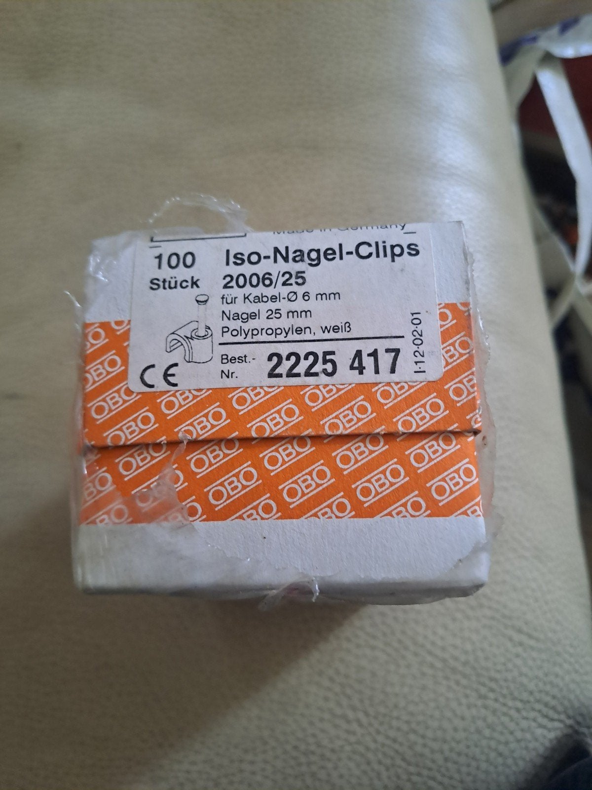 OBO Iso-Nagel-Clips 6mm - 100 stuks, Ophalen of Verzenden, Nieuw, Overige merken, Overige typen