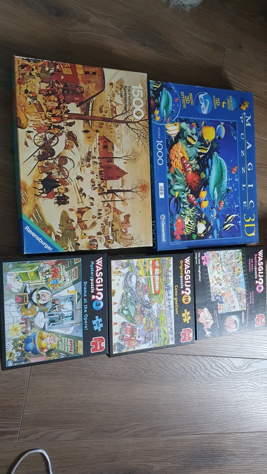 puzzelcollectie: Ravensburger, Clementoni, Wasgij, Ophalen of Verzenden, Meer dan 1500 stukjes, Gebruikt, Legpuzzel