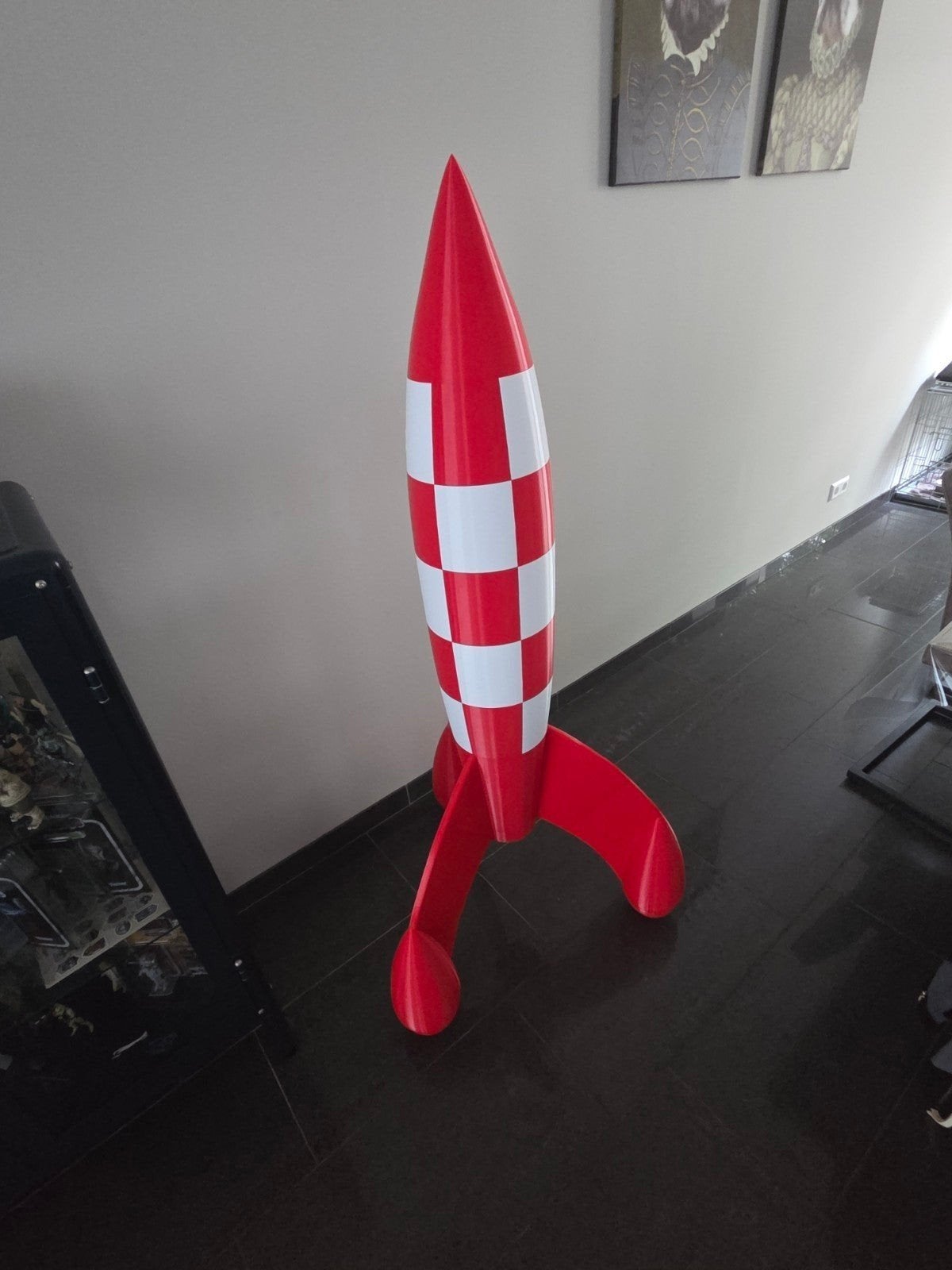 Grote Kuifje Raket (Tintin) 1.50m - 3D Geprint, Ophalen of Verzenden