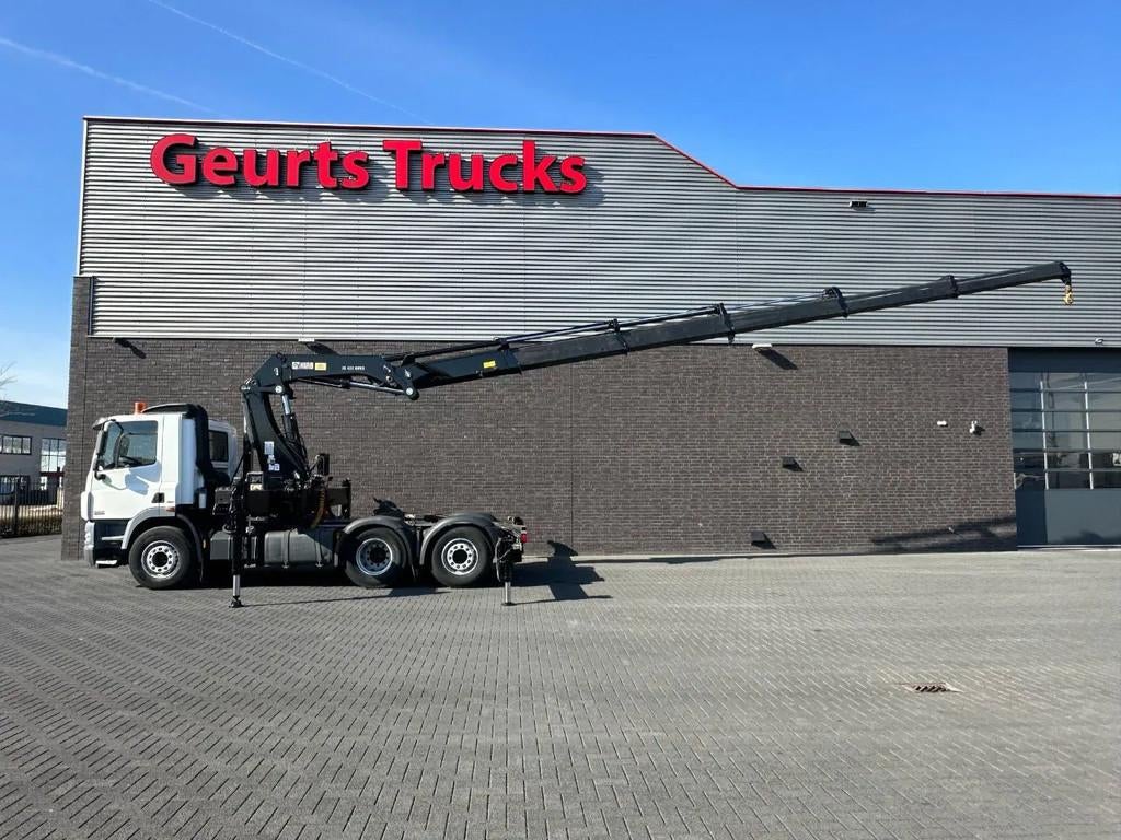 DAF CF 85 410 6X2 + HIAB 422EP-5 HIPRO TREKKER/SATTELZUG/TRA, Automaat, Euro 5, Wit, Origineel Nederlands
