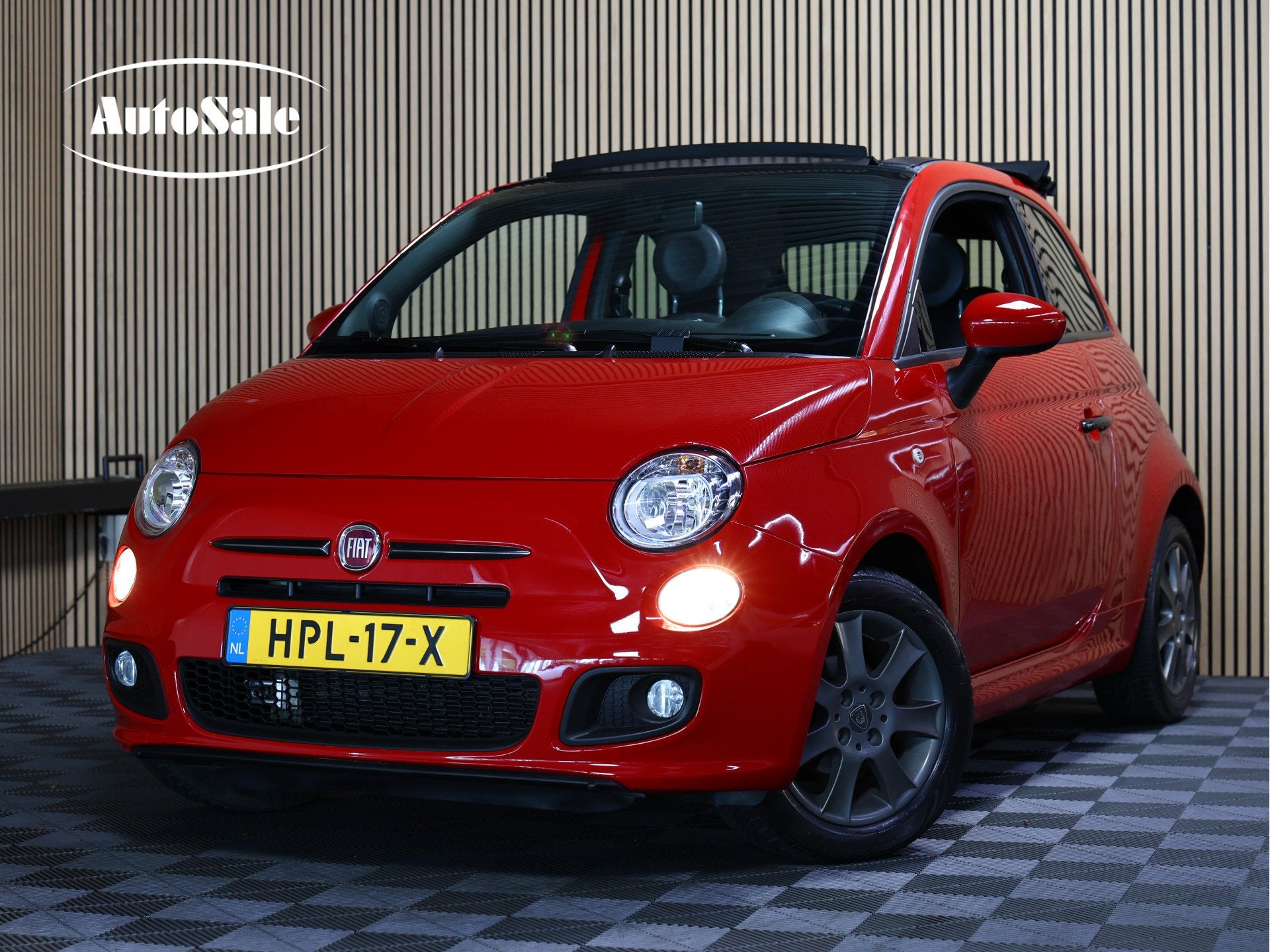 Fiat 500 1.2 LOUNGE CABRIO SPORT AVM AIRCO OPEN DAK CITY "13, Auto's, Euro 5, Start-stop-systeem, 4 cilinders, Bedrijf