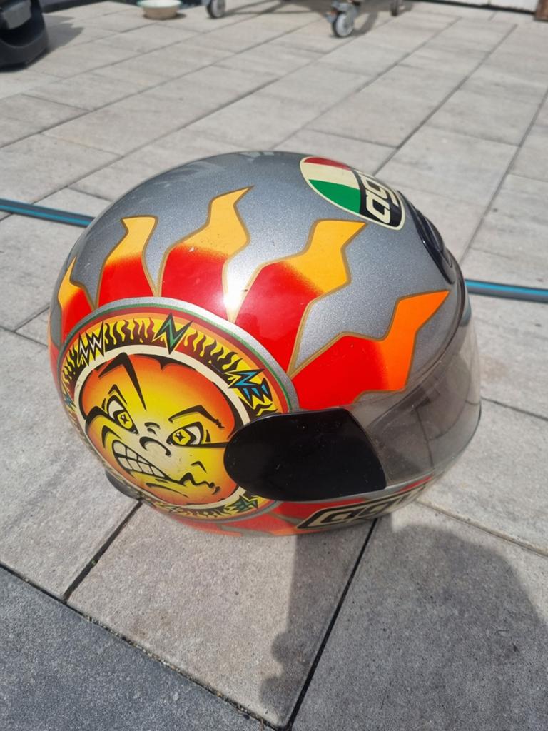 Valentino Rossi AGV helm, maat M, Ophalen of Verzenden, Tweedehands, Integraalhelm, AGV