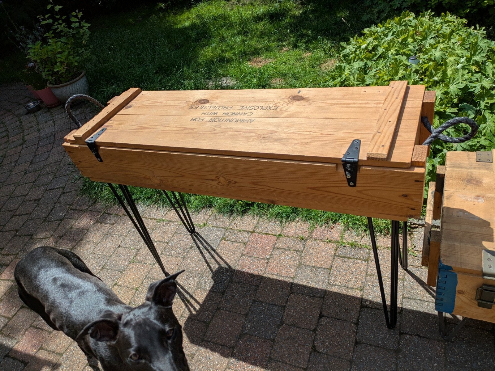 Legerkist/sidetable, Ophalen, Gebruikt, 25 tot 50 cm, Overige houtsoorten