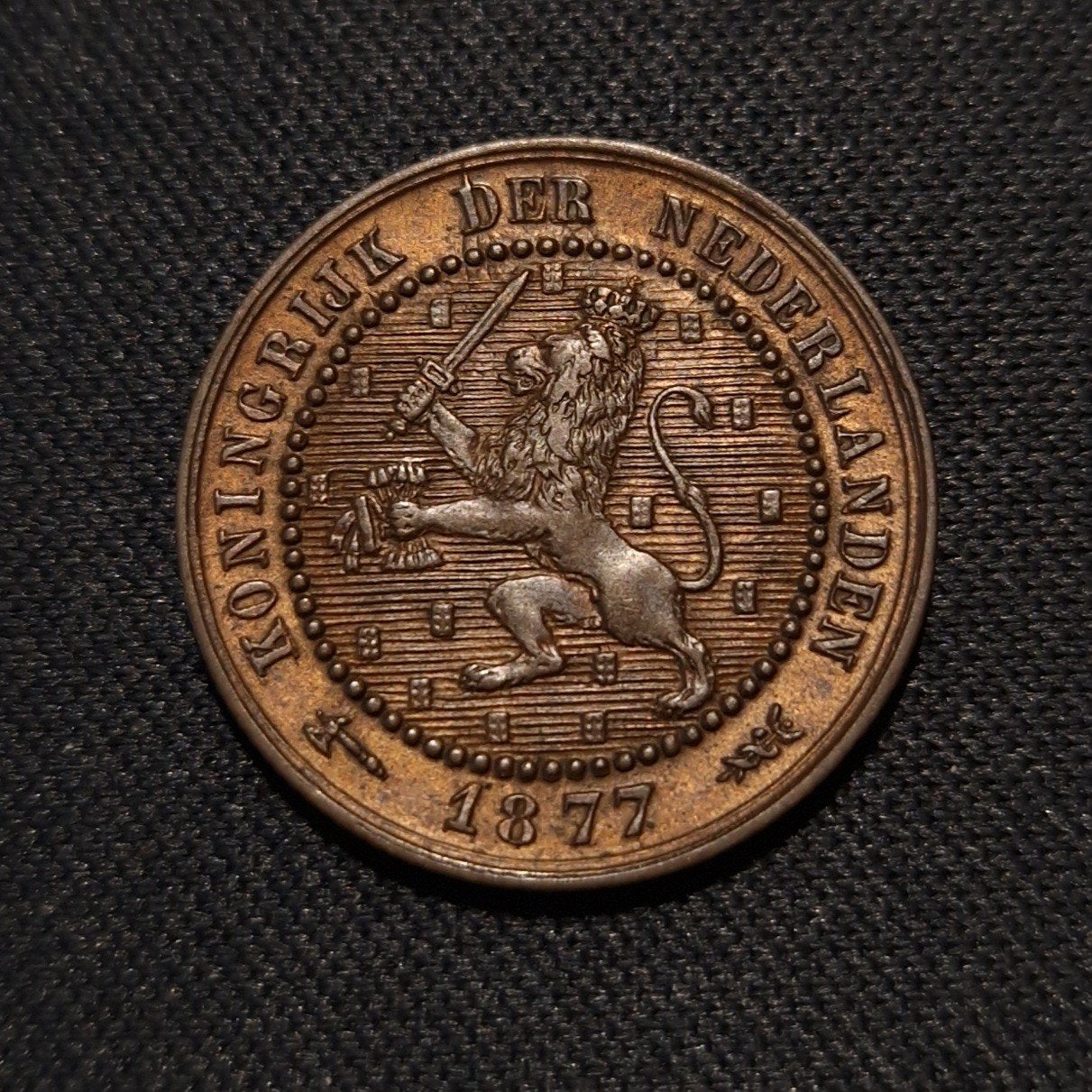 1 cent 1877 nieuw type, Verzenden, Koning Willem III, 1 cent, Losse munt