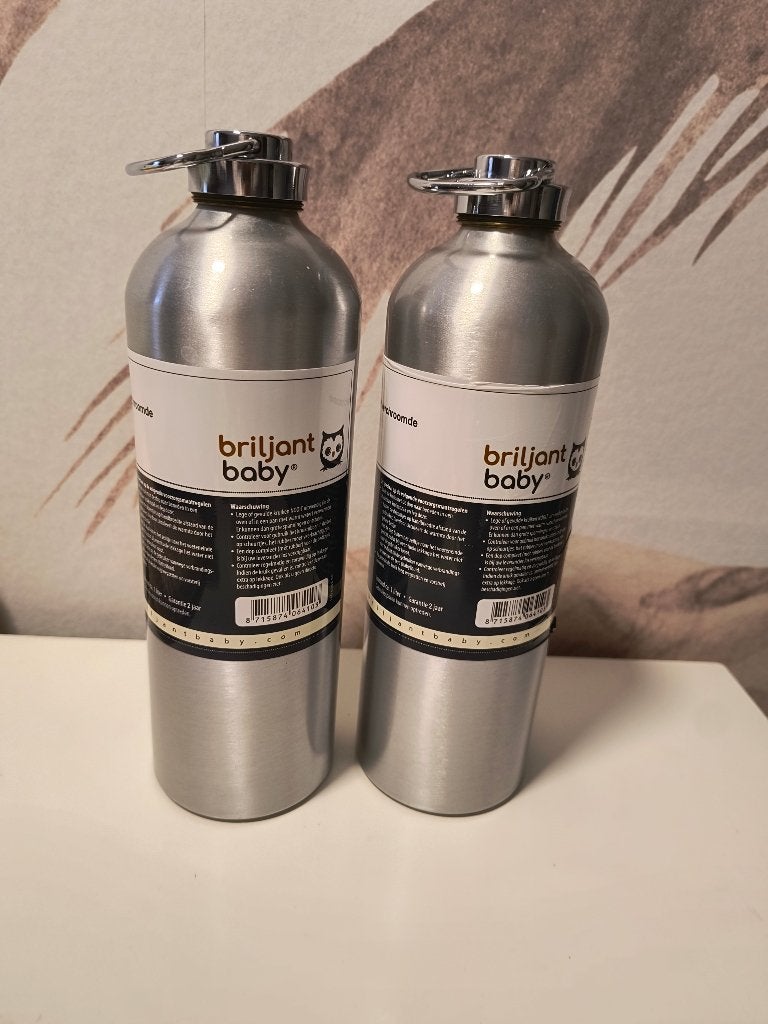 2x briljant baby kruik aluminium, Kinderen en Baby's, Badjes en Verzorging, Ophalen of Verzenden, Zo goed als nieuw, Overige typen