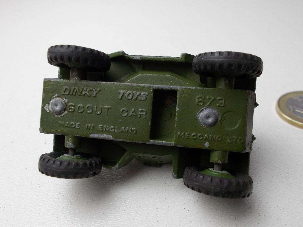 1954 Dinky Toys 673 SCOUT CAR + DRIVER! (-H-), Ophalen of Verzenden, Gebruikt, Auto, Dinky Toys