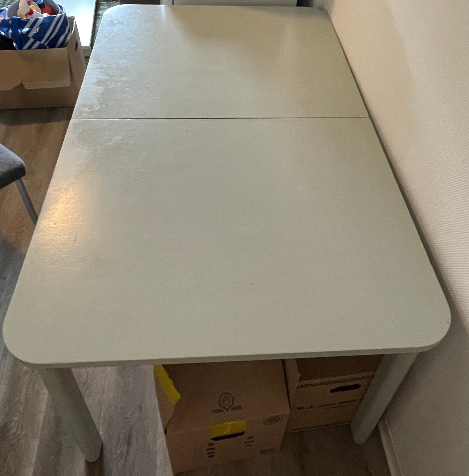 Houte eettafel, Huis en Inrichting, Tafels | Eettafels, Ophalen, 100 tot 150 cm, 50 tot 100 cm, Zo goed als nieuw