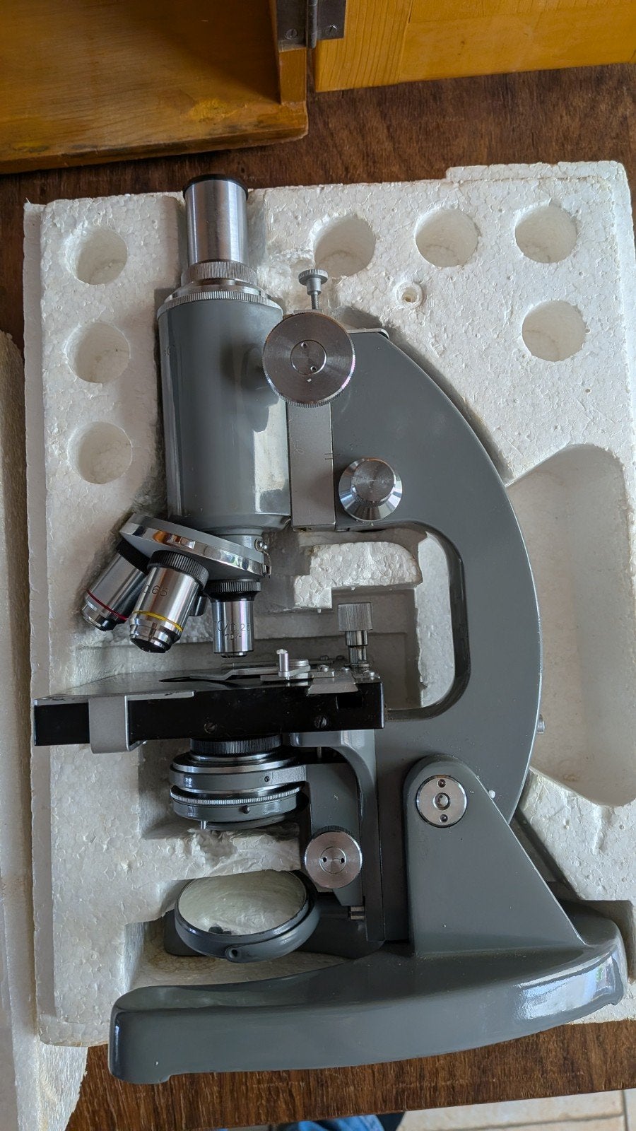 Vintage Euromex L-301 Microscoop in Kist - Compleet, Ophalen of Verzenden