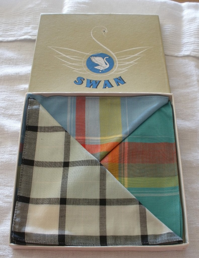 Vintage doosje Swan Dames zakdoekjes / nr.3, Ophalen of Verzenden
