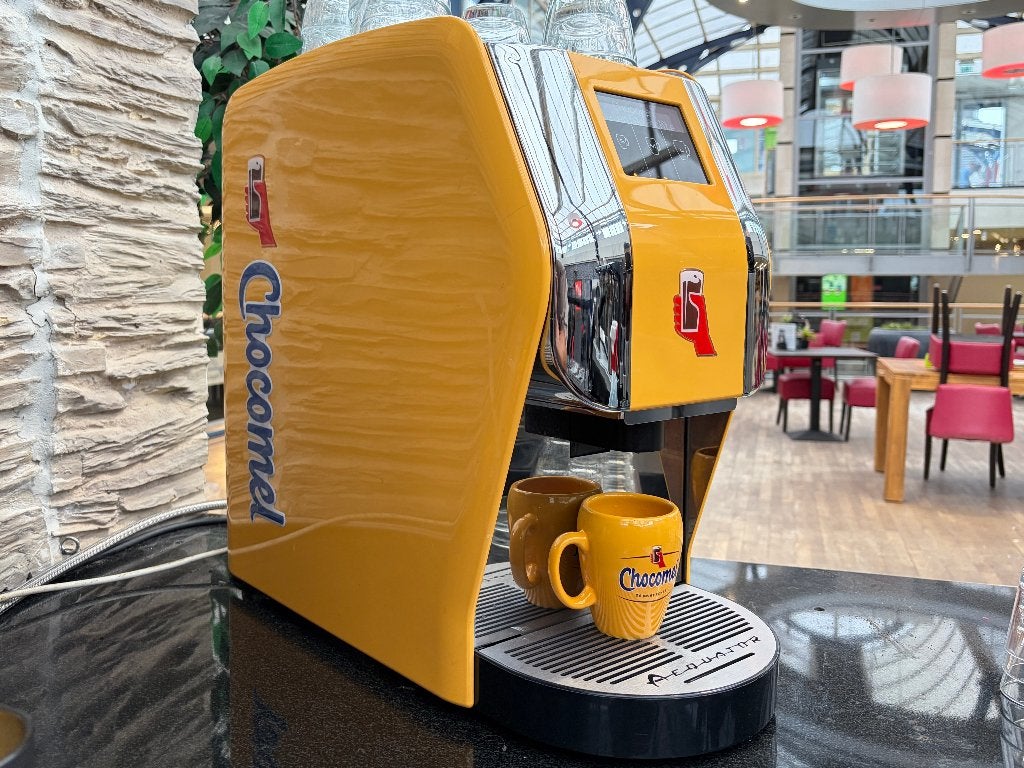 Chocomel Hot Enduro automaat, Ophalen