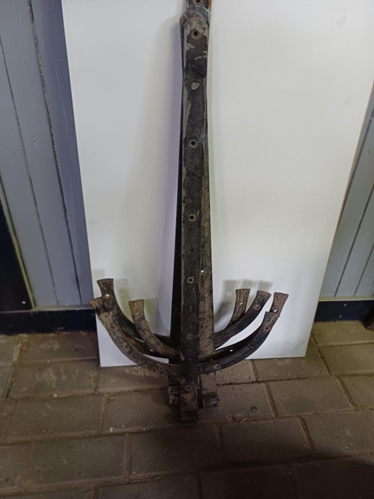 Zware deurhengsels - vintage/brocant smeedijzeren beslag, Ophalen