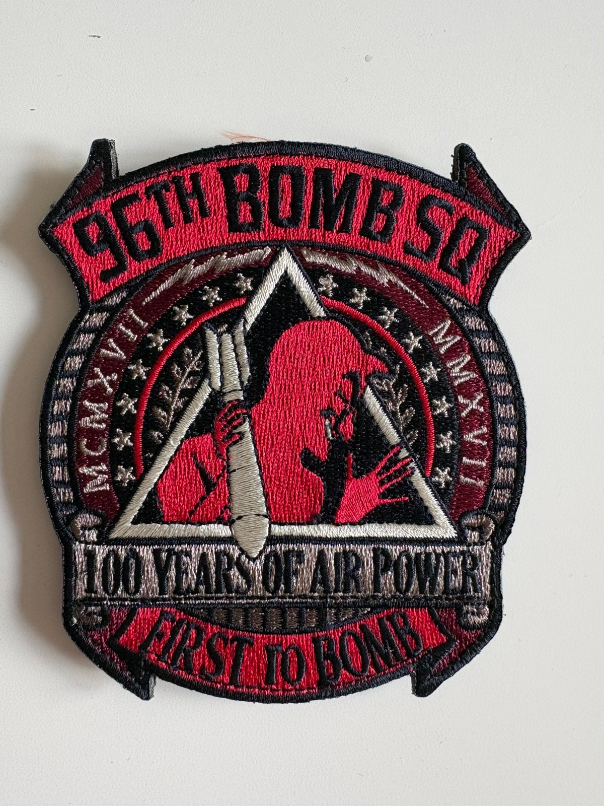 USAF 96th Bomb Squadron patch, Ophalen of Verzenden, Luchtmacht, Nederland, Embleem of Badge