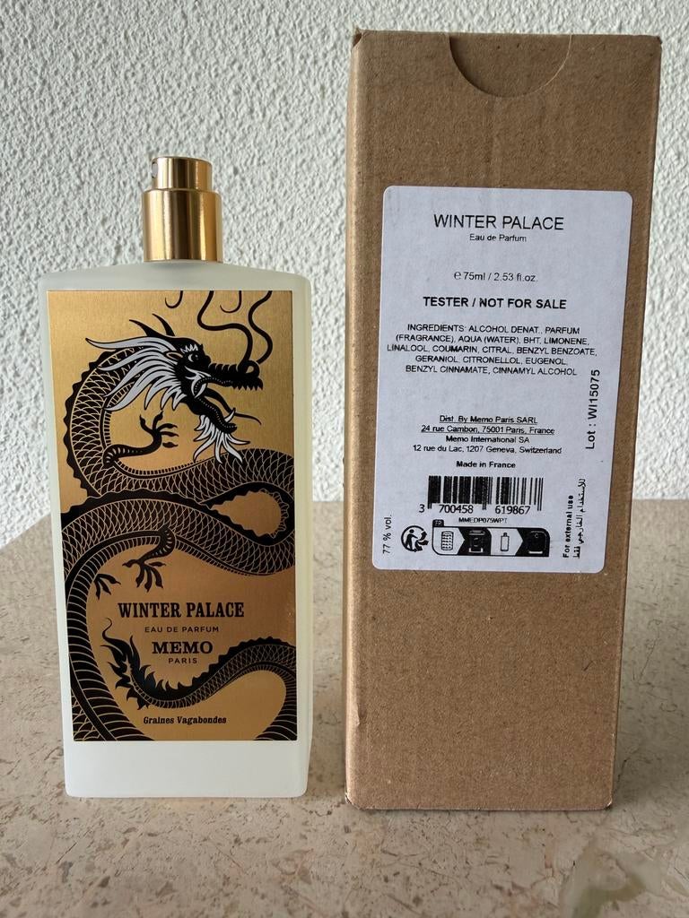 Memo Paris | Winter Palace 75ML | Tester zonder cap, Ophalen of Verzenden, Zo goed als nieuw