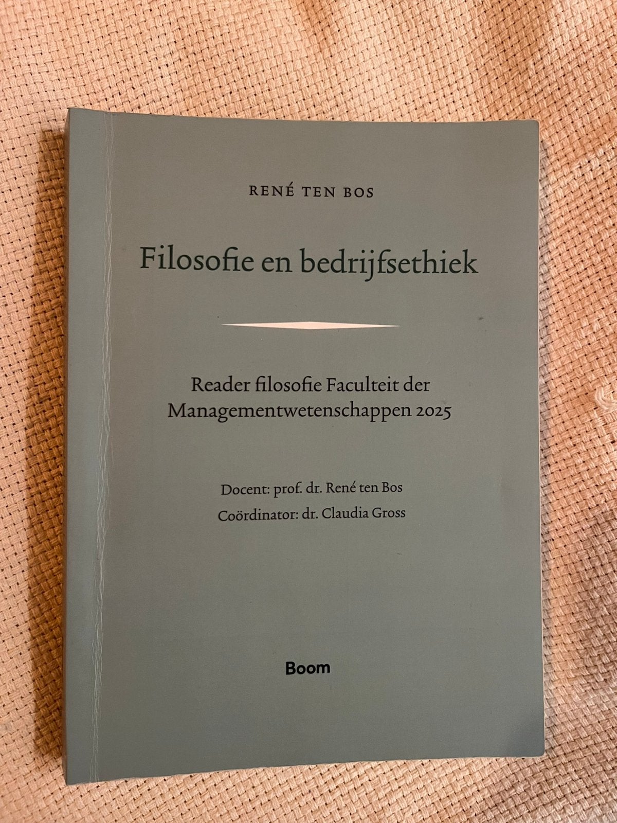 René ten Bos - Filosofie en bedrijfsethiek, Ophalen of Verzenden, Zo goed als nieuw, René ten Bos