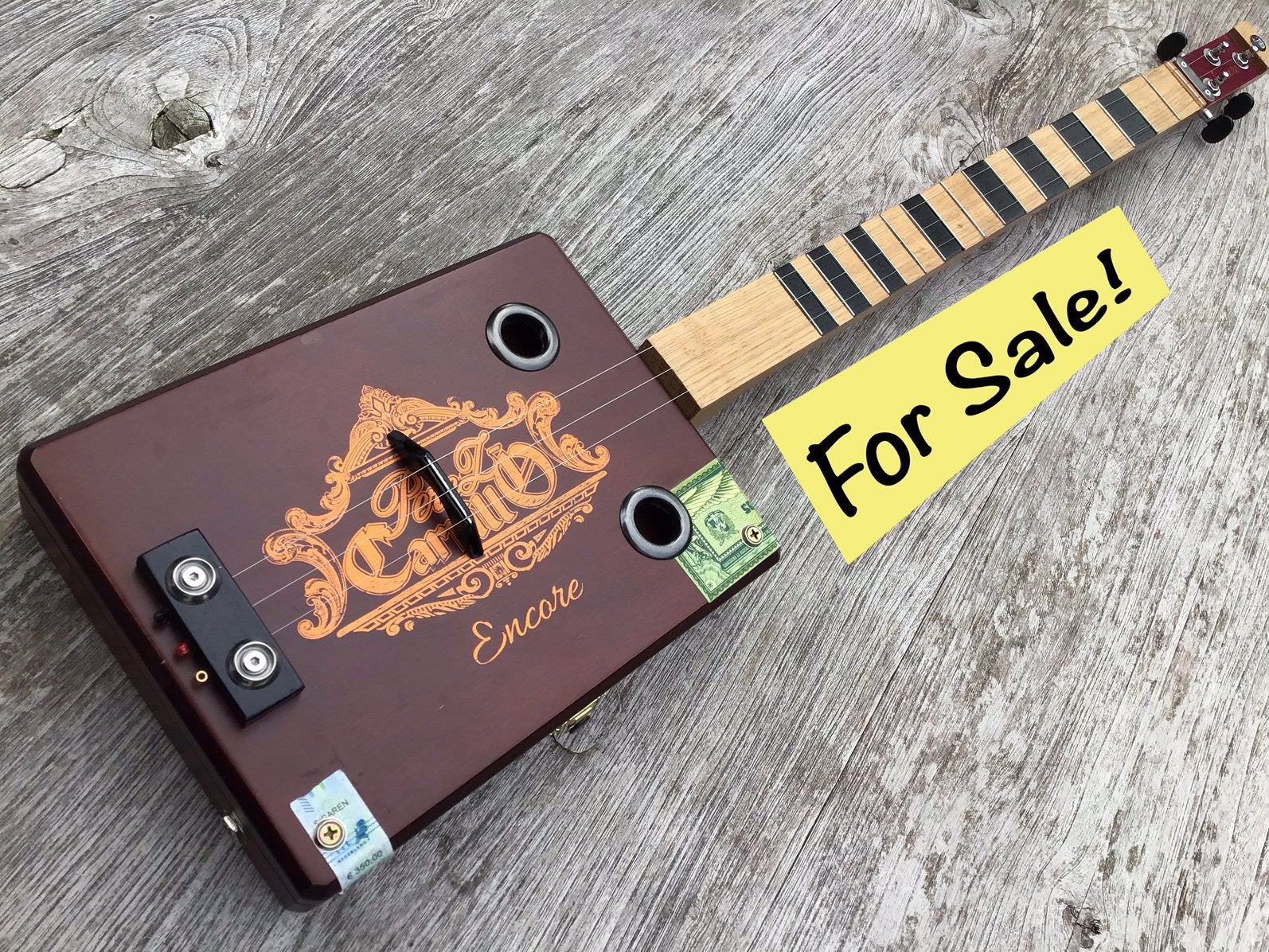 Cigarboxguitar, Muziek en Instrumenten, Snaarinstrumenten | Overige, Ophalen of Verzenden, Zo goed als nieuw, Overige typen