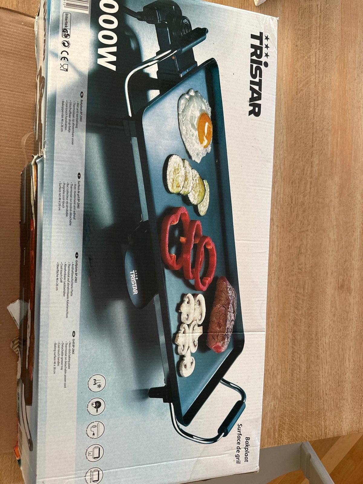 Tristar Grillplaat Bakplaat - 2000W - Nieuw in doos, Witgoed en Apparatuur, Ophalen, Nieuw