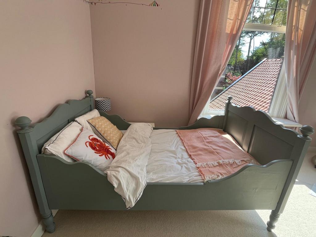 Houten kinderbed (190x110), Ophalen, Gebruikt, Eenpersoons, Overige maten