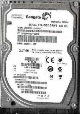 Seagate Momentus ST9500420AS 500GB HDD 2.5" SATA, Computers en Software, Harde schijven, Intern, Gebruikt, HDD, Ophalen of Verzenden