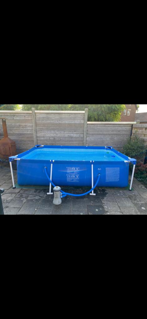 Zwembad, Tuin en Terras, Zwembaden, Gebruikt, Opzetzwembad, Minder dan 80 cm, 200 tot 400 cm, 200 tot 300 cm, Rechthoekig, Ophalen