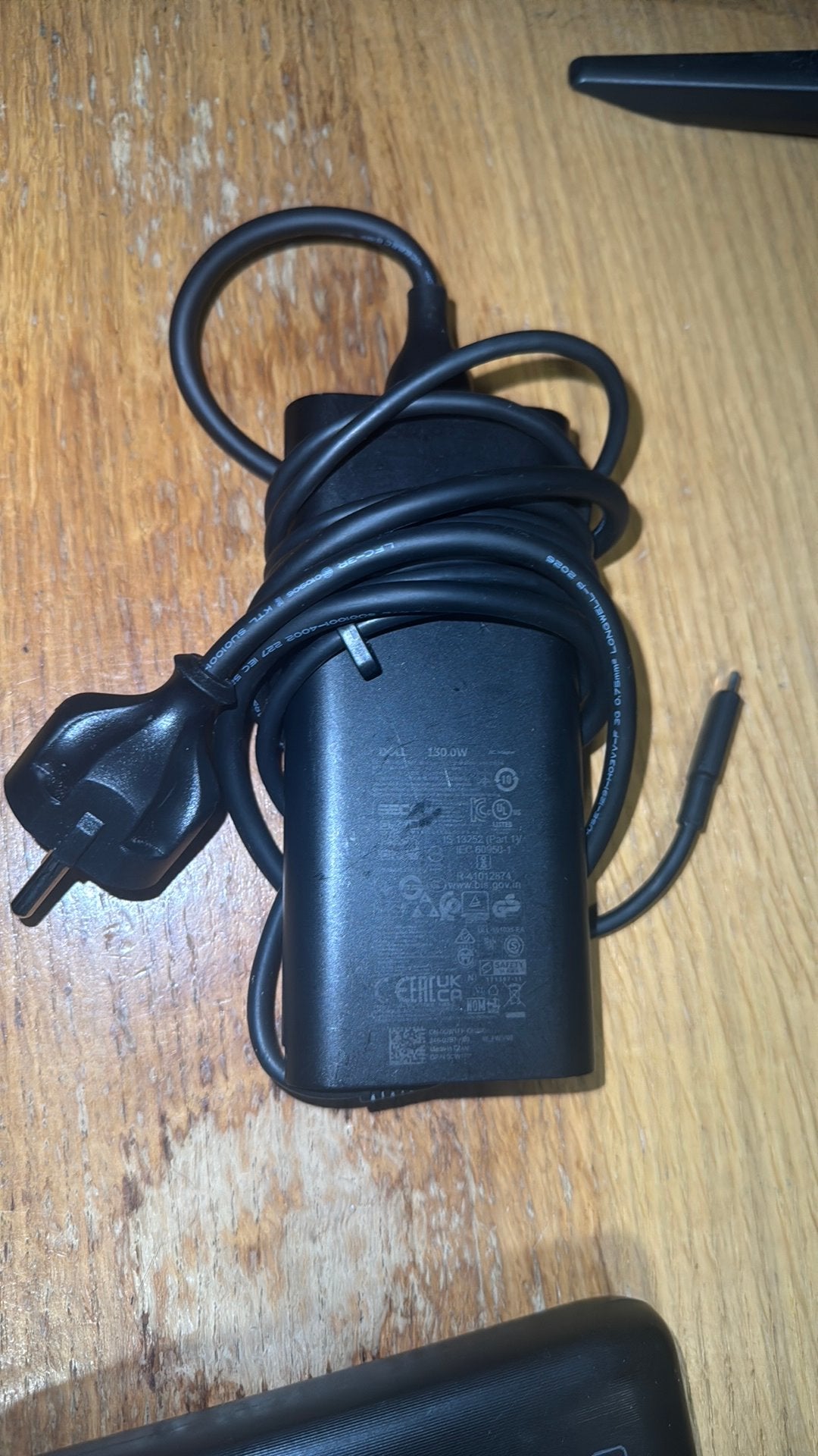 Dell 130w laptop adapter usb-c, Computers en Software, Laptop-opladers, Ophalen of Verzenden, Gebruikt