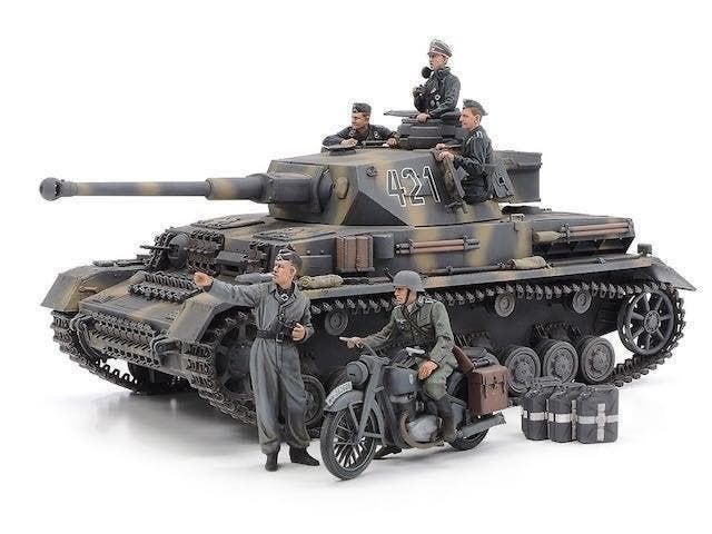 Tamiya	25209	Panzer IV Ausf G. Early Prod. & Motorcycle 1/35, Tank, Verzenden, 1:32 tot 1:50, Nieuw