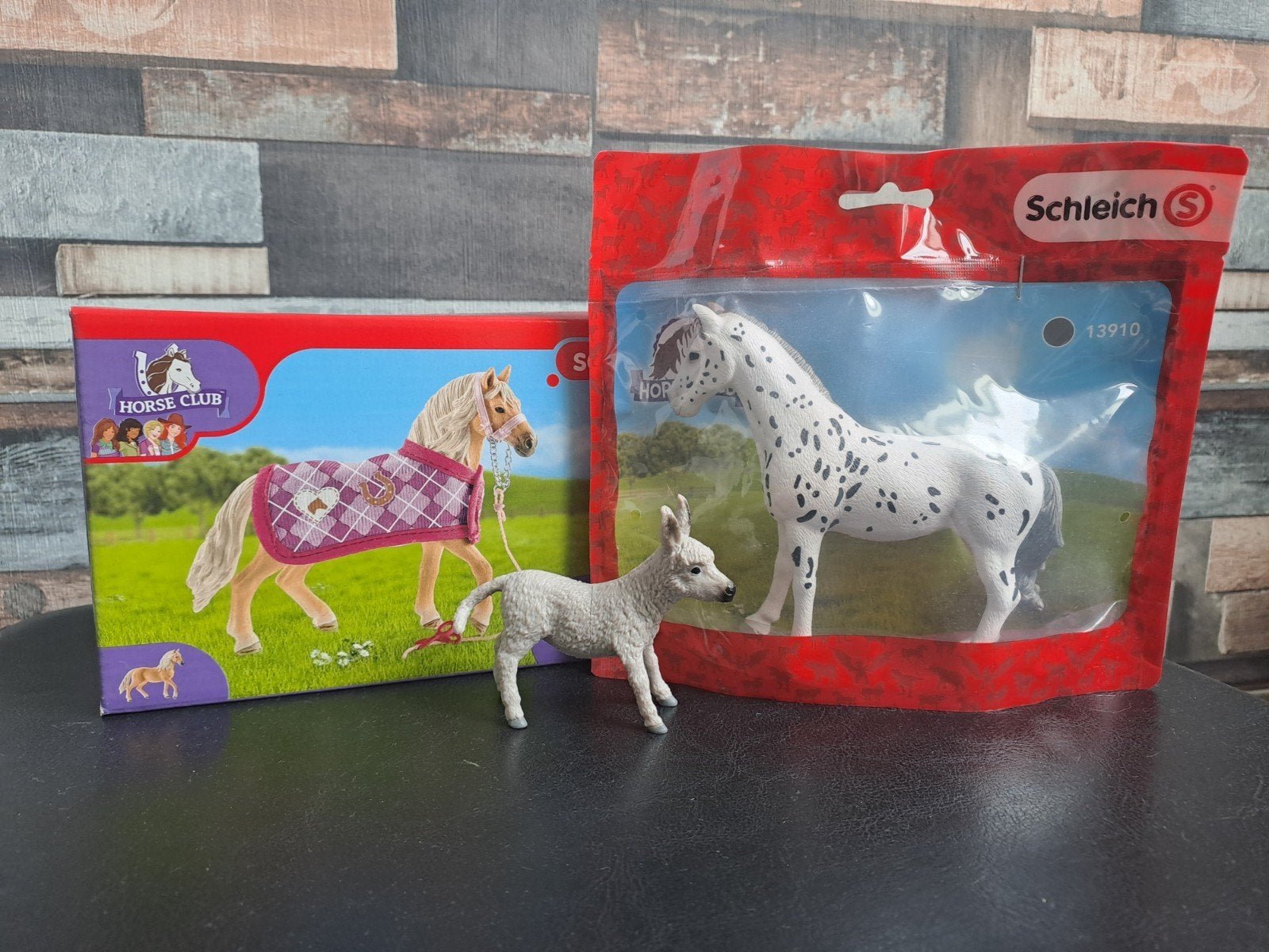 Schleich paarden en ezel set, Ophalen of Verzenden, Zo goed als nieuw, Paard, Beeldje of Figuurtje