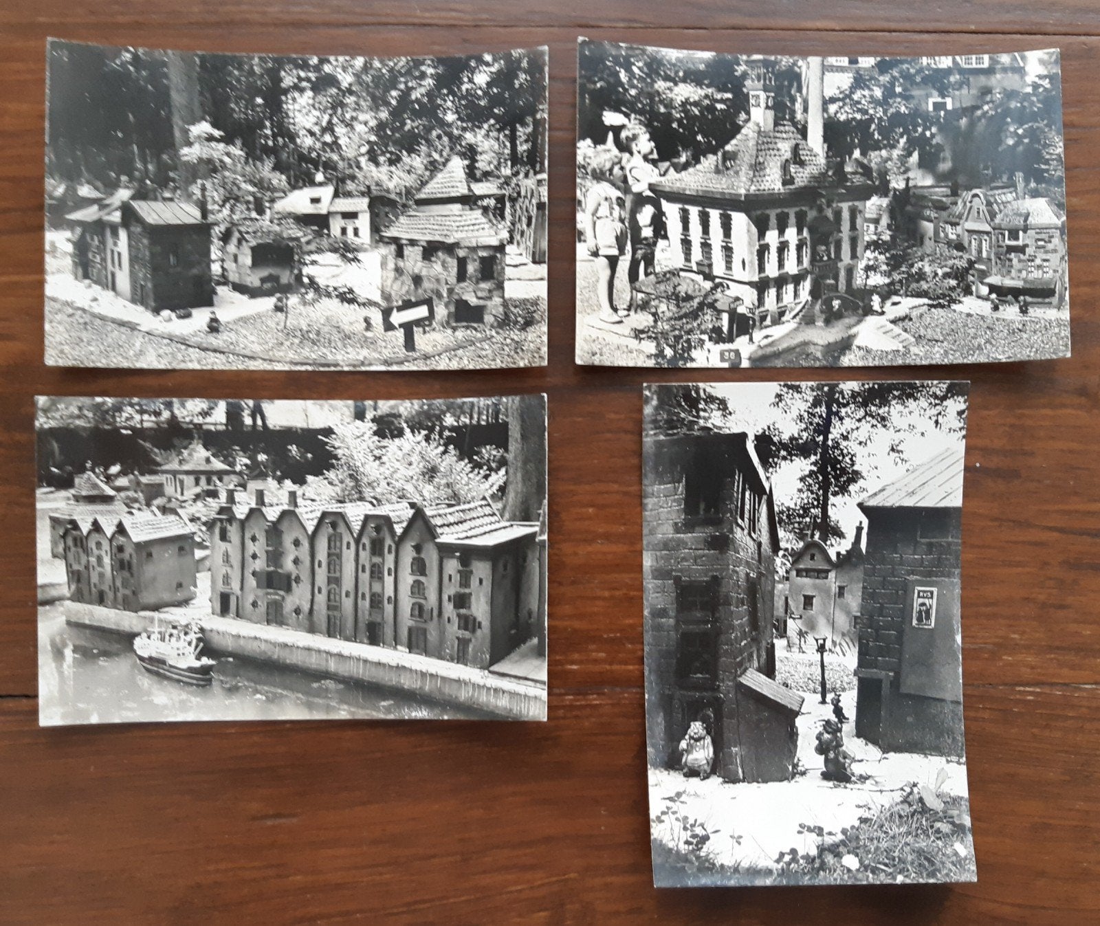4 x Fotokaart Rommeldam 1955 Oisterwijk, Ophalen of Verzenden, Kuifje, Zo goed als nieuw, Plaatje, Poster of Sticker