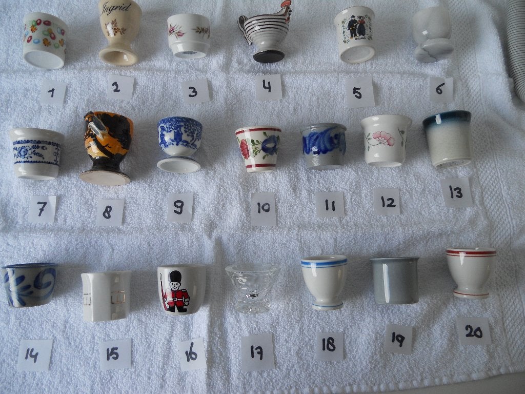 Grote verzameling eierdoppen, Ophalen of Verzenden, Porselein, Bestek