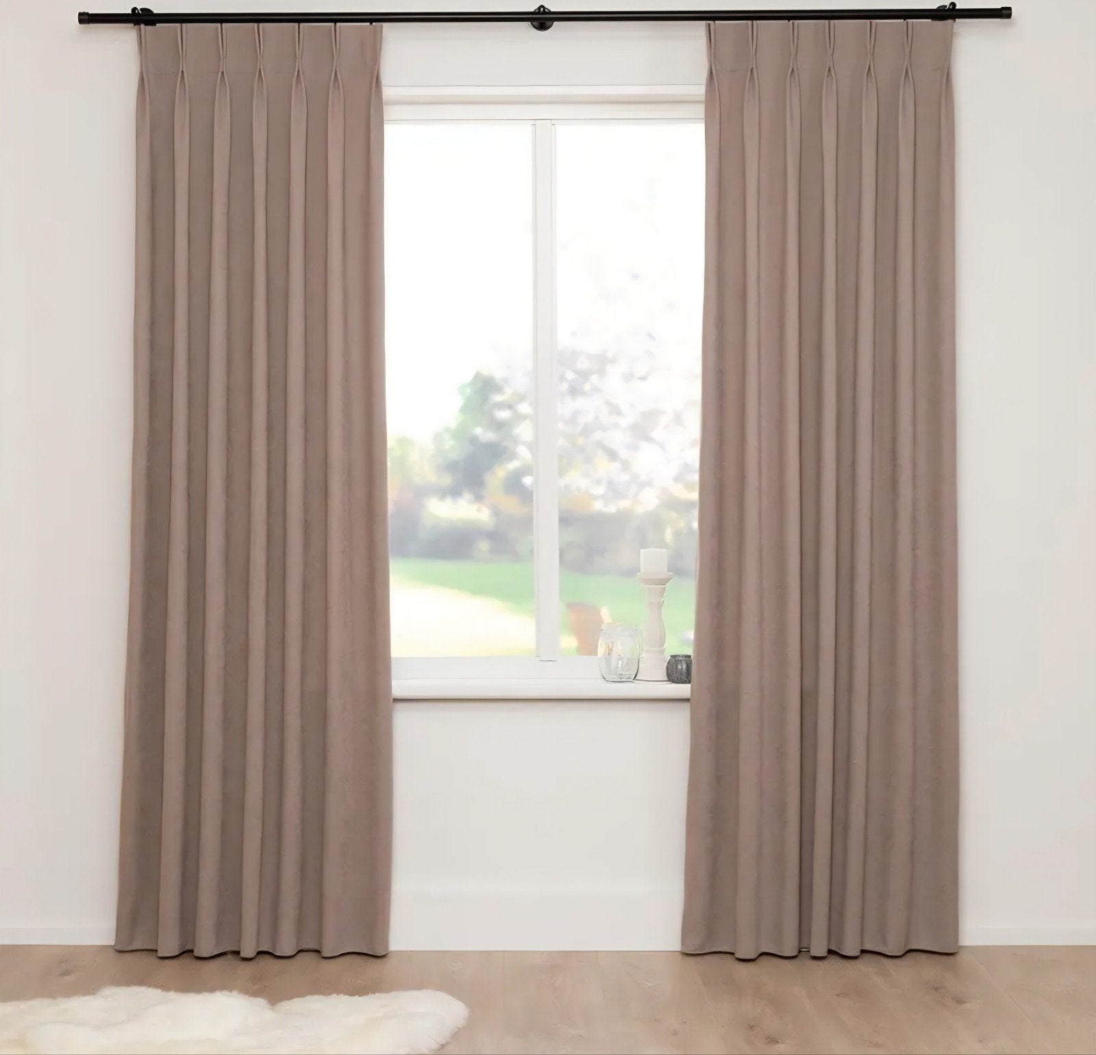 Nieuwe poederroze gordijnen (2 stuks) - 325x218.5 cm, Huis en Inrichting, Stoffering | Gordijnen en Lamellen, Ophalen of Verzenden
