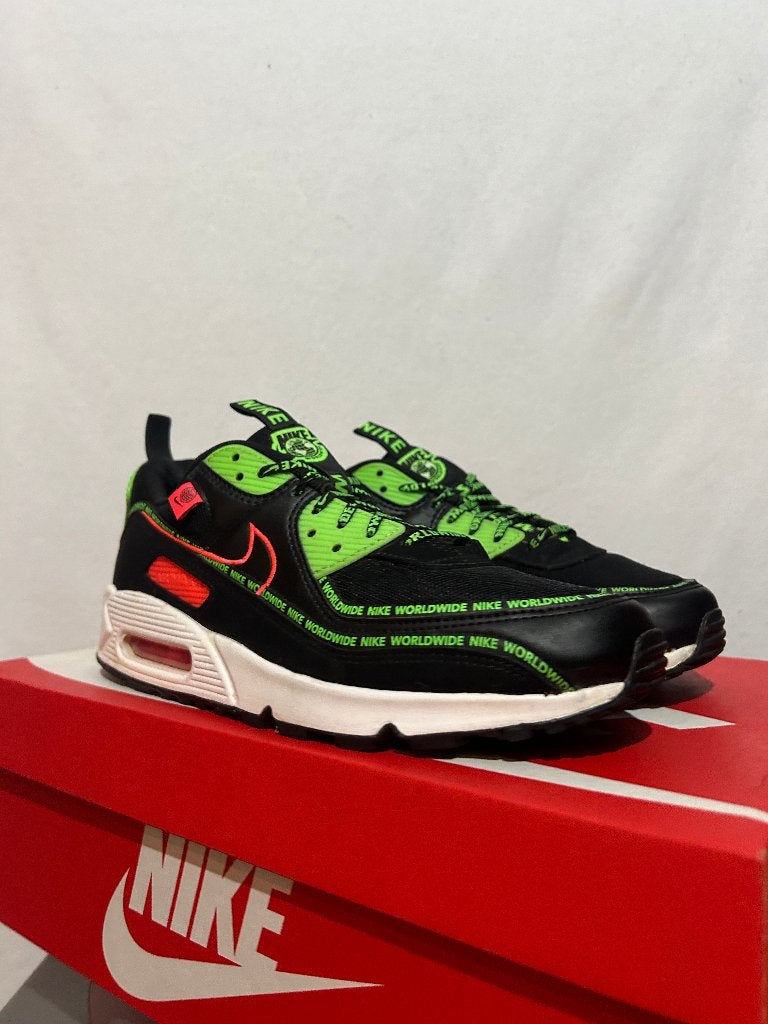 ALS NIEUW! Maat 43 - Nike Air Max 90 Worldwide Pack Black, Verzenden, Zwart, Nike, Zo goed als nieuw