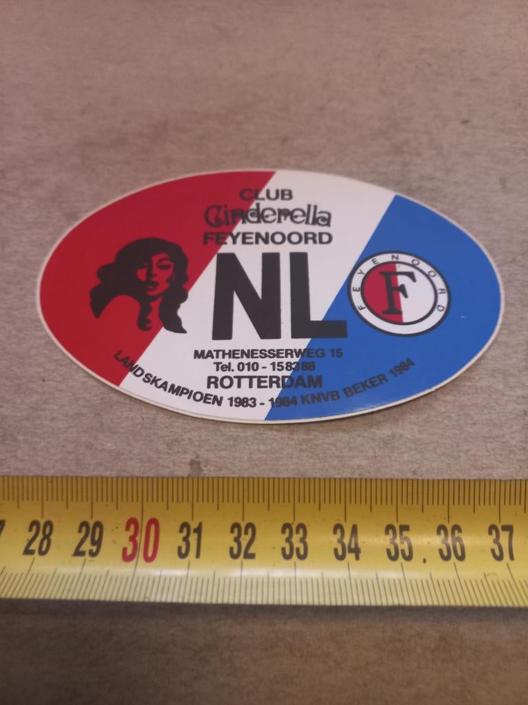 Club cinderella Feyenoord Rotterdam, Verzamelen, Stickers, Ophalen of Verzenden, Nieuw, Sport