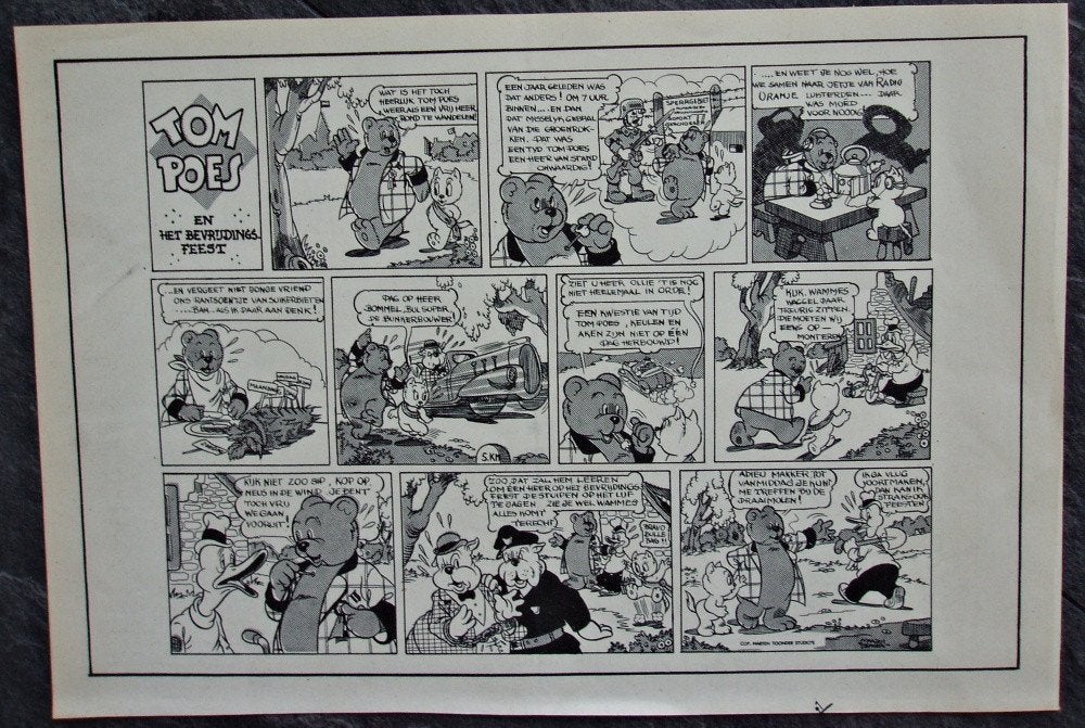 Tom Poes en het bevrijdingsfeest 1946 - Ons Vrije Nederland, Verzenden, Olivier B, Bommel en Tom Poes, Zo goed als nieuw, Overige typen