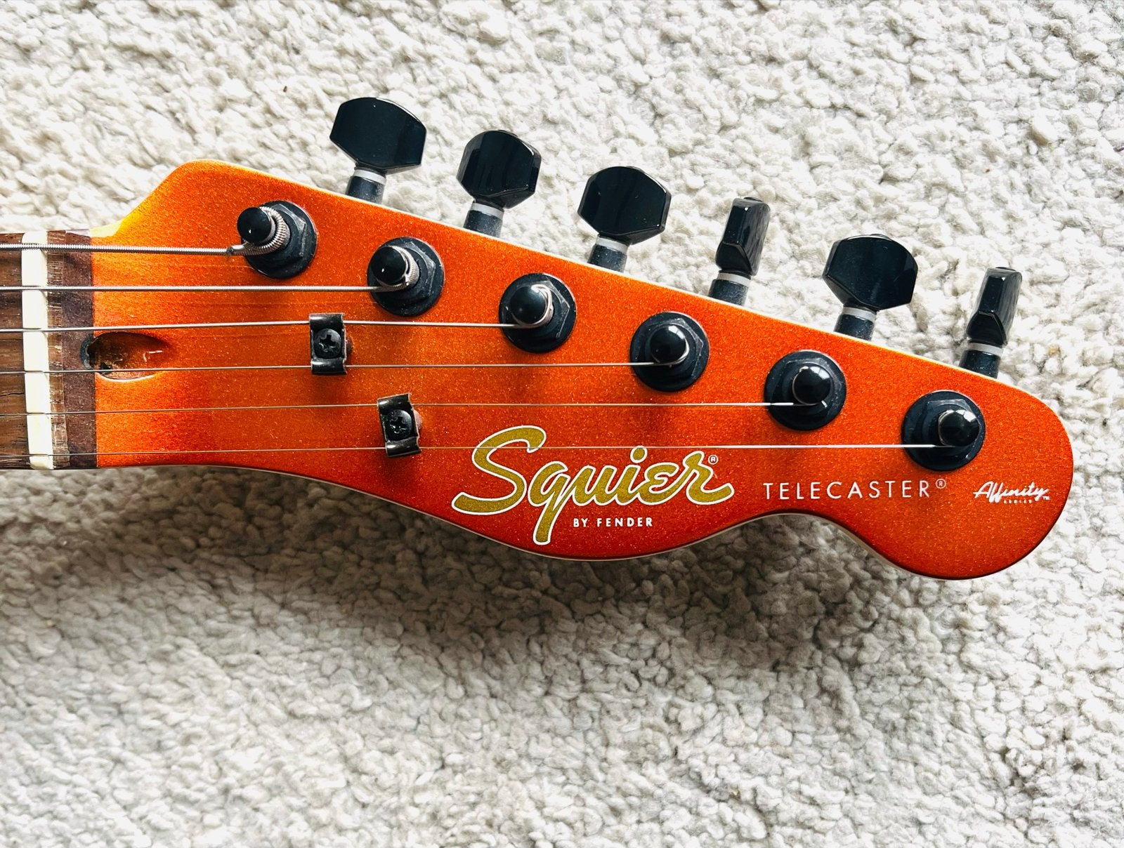 Squier Telecaster Affinity Series - Orange look, Ophalen, Zo goed als nieuw, Solid body, Fender