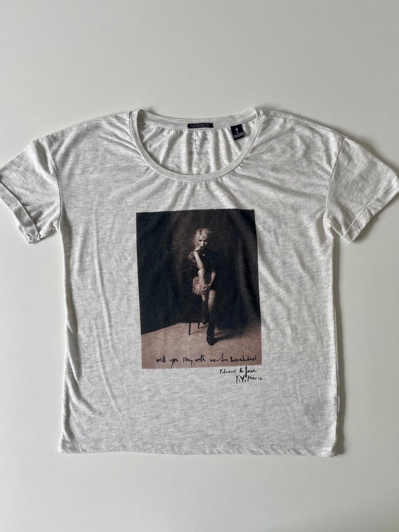 T-shirt van Maison Scotch maat S / 1, Wit, Nieuw, Ophalen of Verzenden, Korte mouw