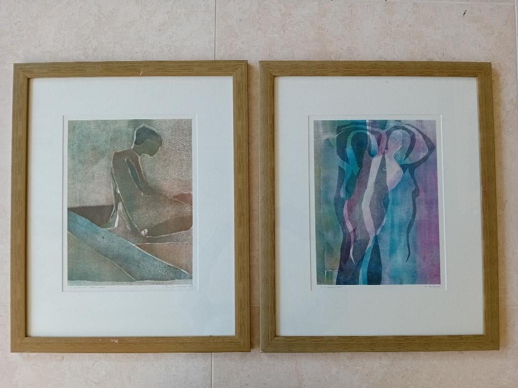 Tweemaal Jan ten Hoeve (1960 - 2020), gemende techniek., Ophalen of Verzenden