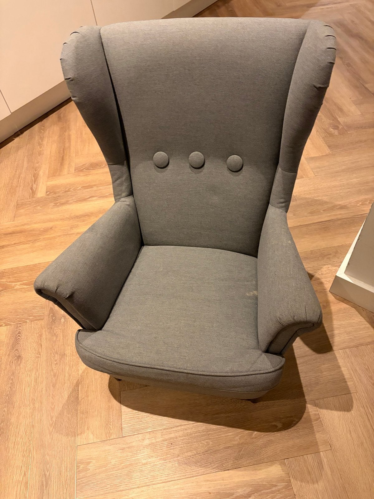 Grijze stoffen fauteuil  voor kinderen Zo goed als nieuw, Huis en Inrichting, Ophalen, Zo goed als nieuw, Eén, Stof