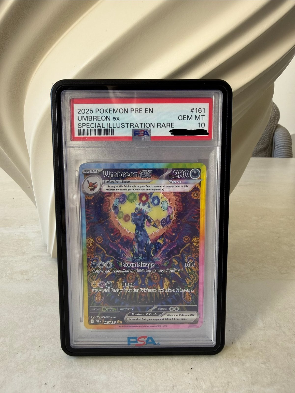 ✨ Umbreon ex (Prismatic Evolutions “Sunbreun”) PSA 10, Ophalen, Nieuw, Losse kaart