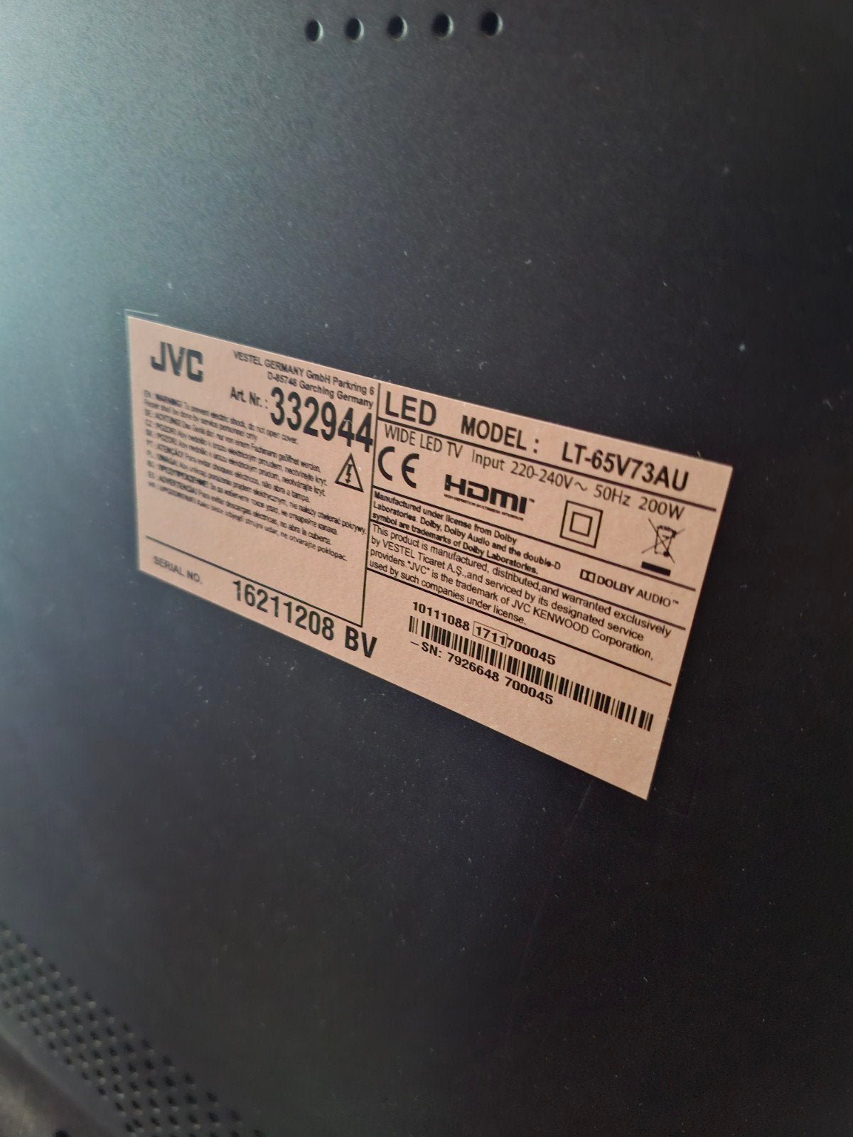 kast met 65 inch tv, 50 Hz, 100 cm of meer, Ophalen, Overige merken