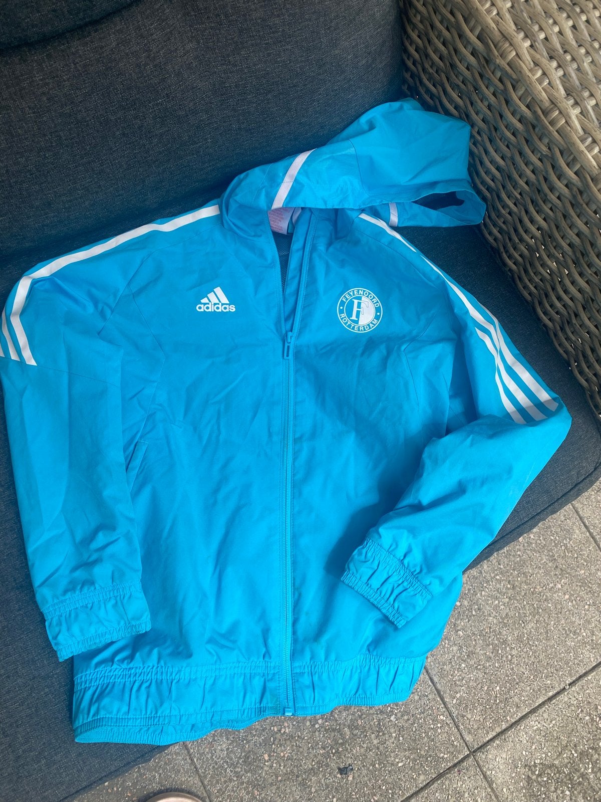 Adidas Feyenoord regenjas/ zomer maat 140, Ophalen of Verzenden, Gebruikt, Jongen, Jas