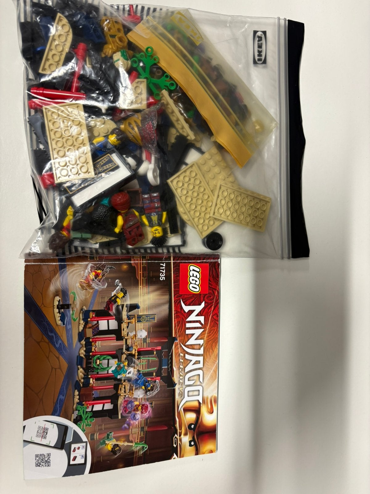 Lego ninjago 71735 tempel, Lego, Ophalen of Verzenden, Zo goed als nieuw, Inclusief instructies