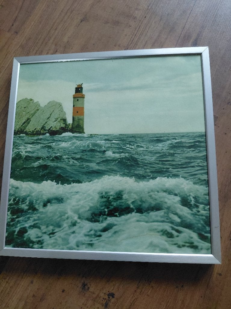 Schilderij needles lighthouse, Minder dan 50 cm, Gebruikt, Ophalen of Verzenden, Schilderij
