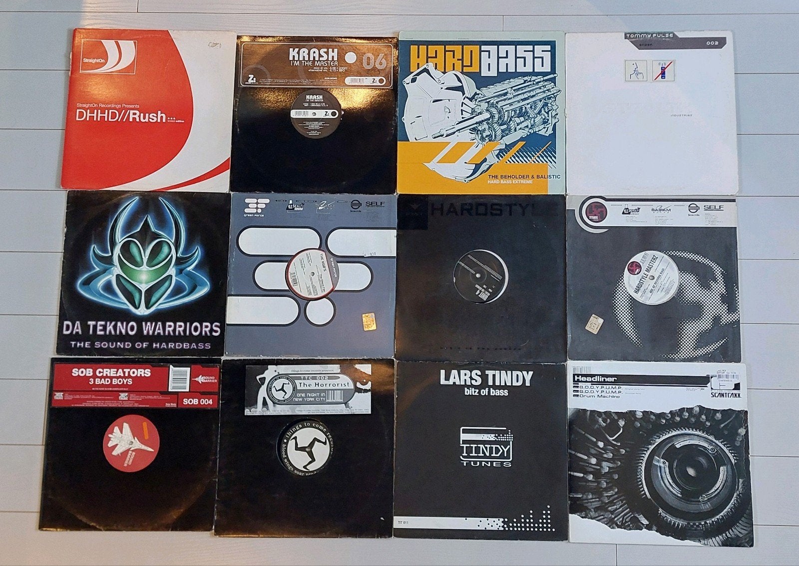 Partij 21 hardstyle vinyl collectie 2002-2006, Ophalen, Gebruikt, 12 inch