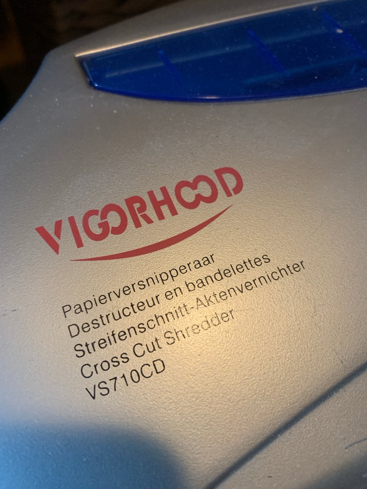 VIGORHOOD VS710CD Papierversnipperaar - Cross Cut Shredder, Diversen, Ophalen, Gebruikt