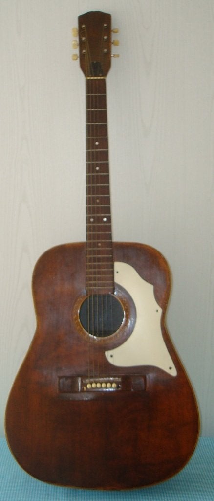 GITAAR akoestisch ouder, groter model wit pickguard, Ophalen, Gebruikt, Overige typen
