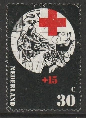 Nederland 1972 1018 Rode Kruis 30c, Gest Tilburg, Postzegels en Munten, Postzegels | Nederland, Ophalen of Verzenden, Na 1940
