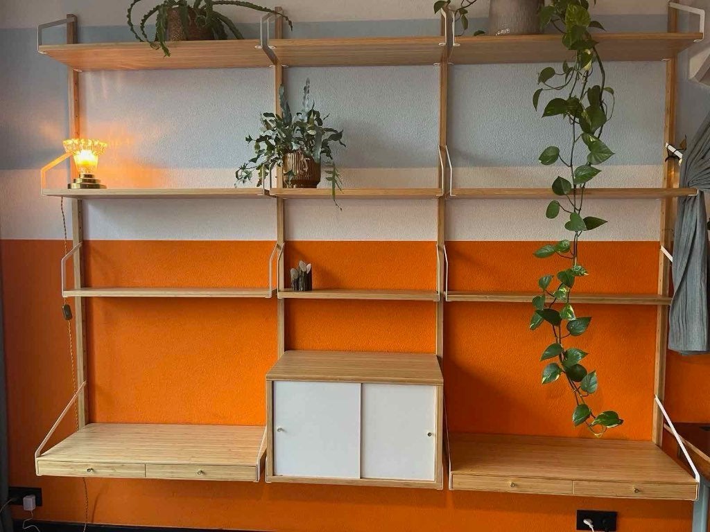 Wandrek IKEA SVALNÄS – bamboe – ca. 230 x 175 cm – compleet, Ophalen, Zo goed als nieuw