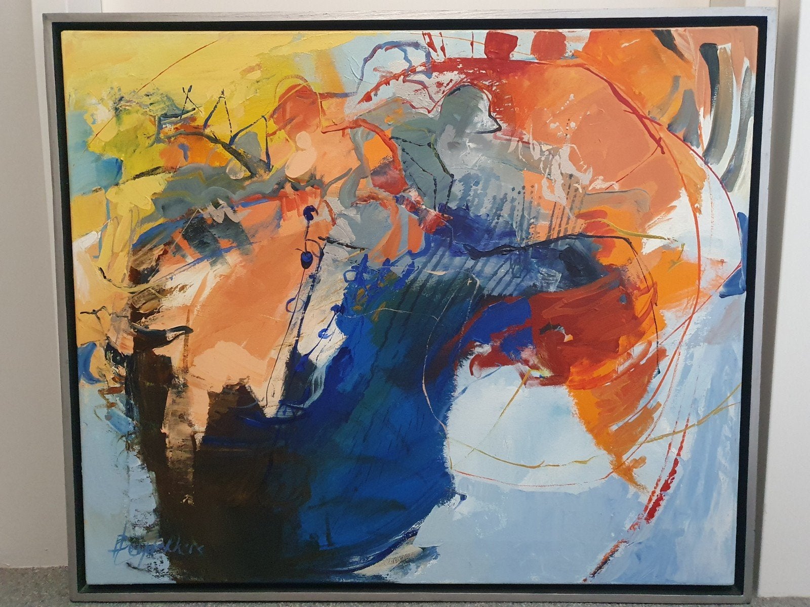 Origineel schilderij Bernadette Leijdekkers '2001' (nr 670), Ophalen of Verzenden