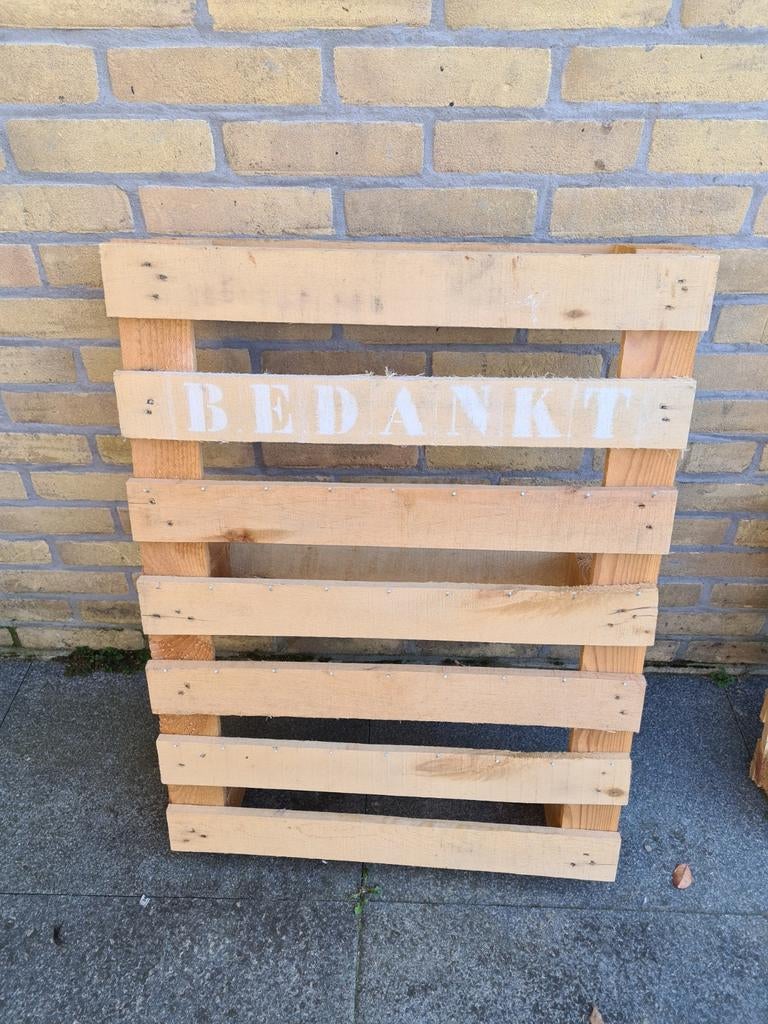 Bedankt pallet voor feest of bruiloft, Ophalen, Minder dan 25 mm, Pallet, Minder dan 200 cm