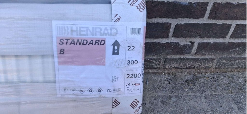 Henrad Standaard B paneel radiator 2236 Watt 300 x 2200 T22, 30 tot 80 cm, Radiator, Henrad NV, Welvaartstraat 14/6 2200 Herentals, België BE 0433 560 207