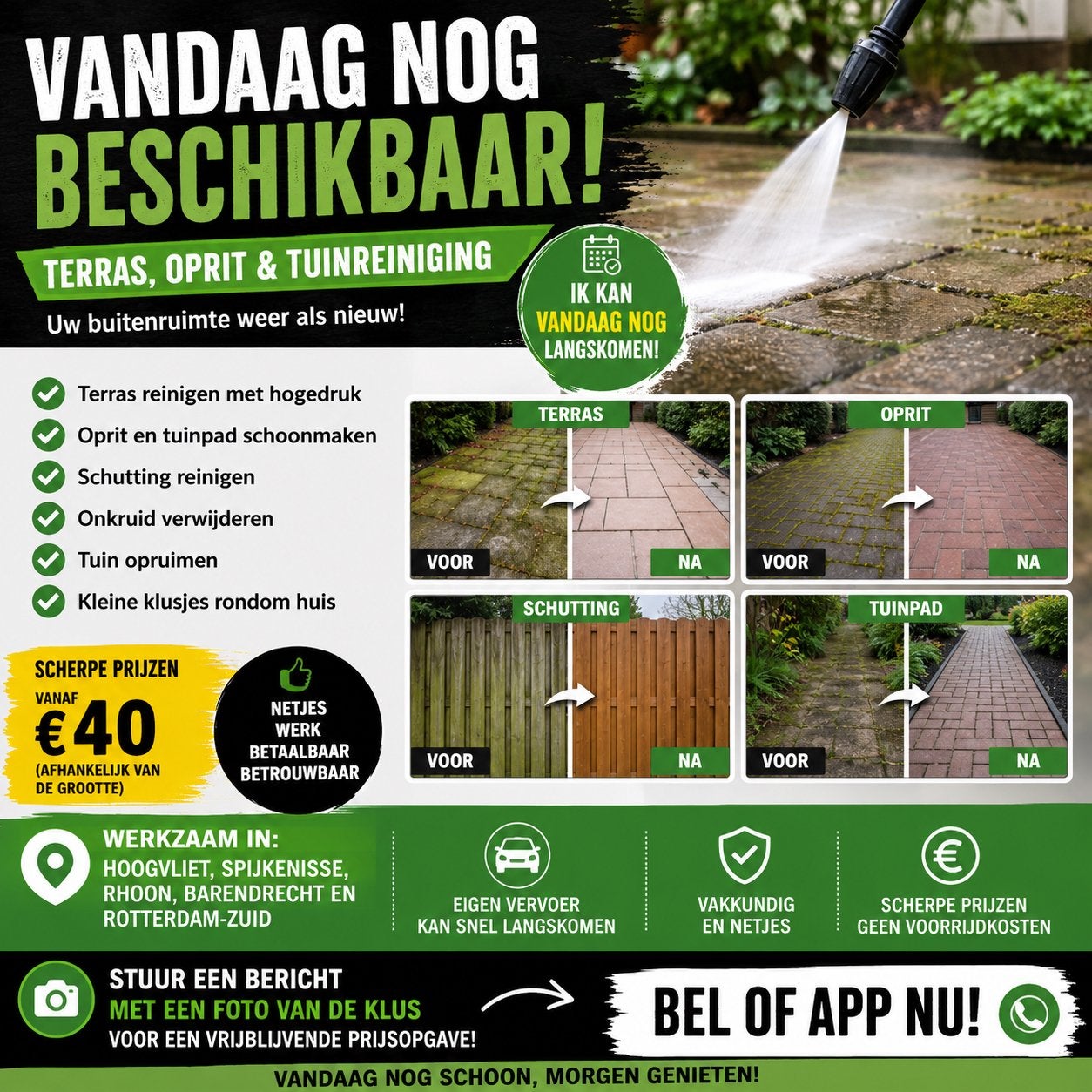 Beschikbaar, Ophalen, Zo goed als nieuw, 20 m² of meer